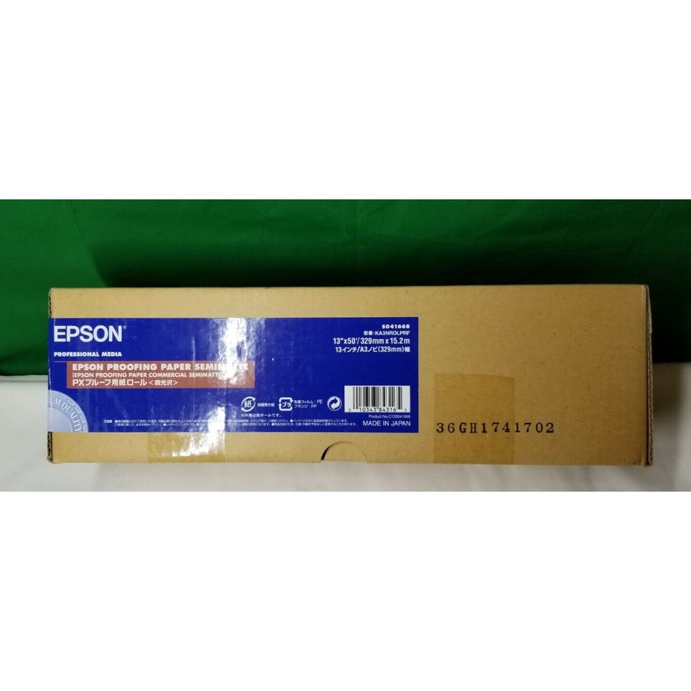 New Open Box EPSON Standard Proofing Paper  Semimatte S041668 13"x50"